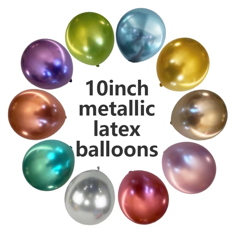 10palcové kovové latexové balónky