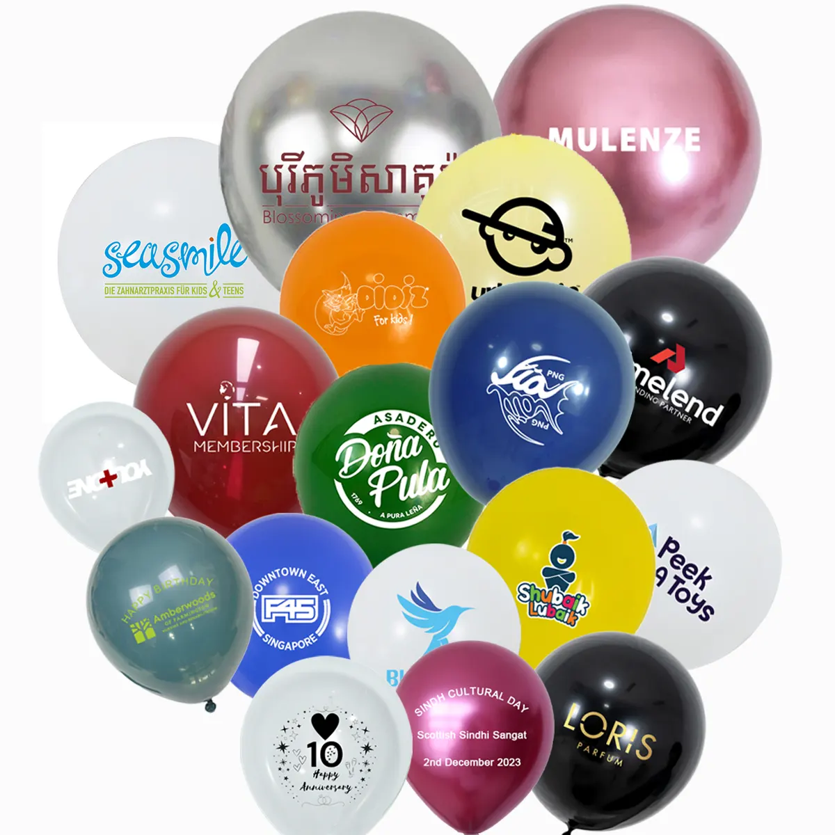 Vlastní tištěné latexové balón