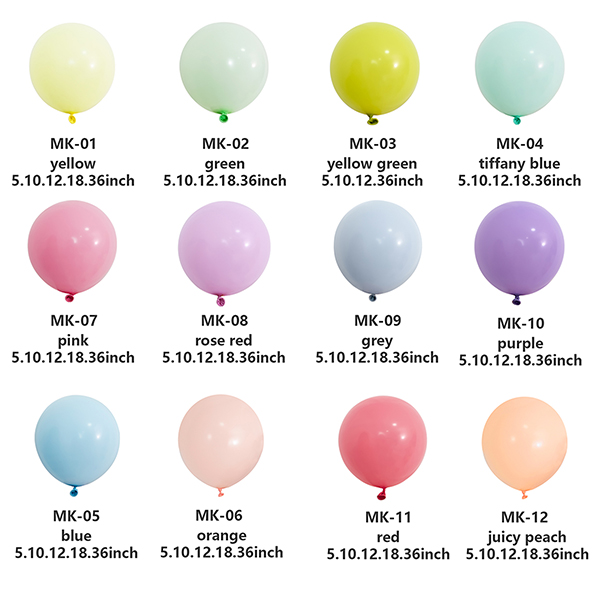 Jak specifikovat Macaron Latexové balónkové odstíny ve smíšených baleních