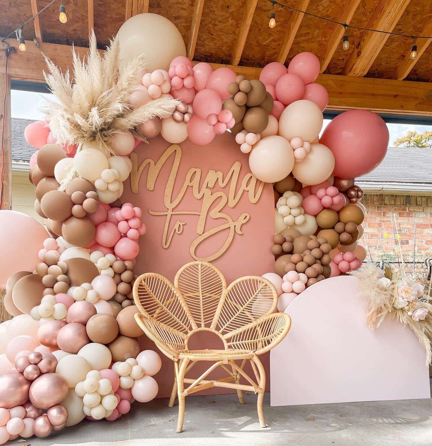 Boho svatební balonová girlanda oblouková sada