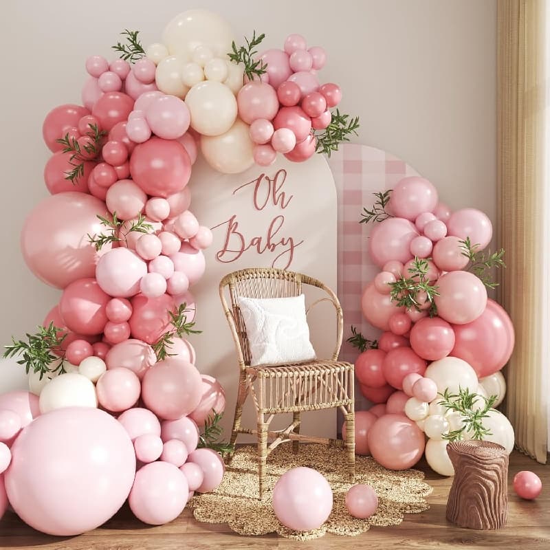 Sada Dusty Pink Balloon Girland
