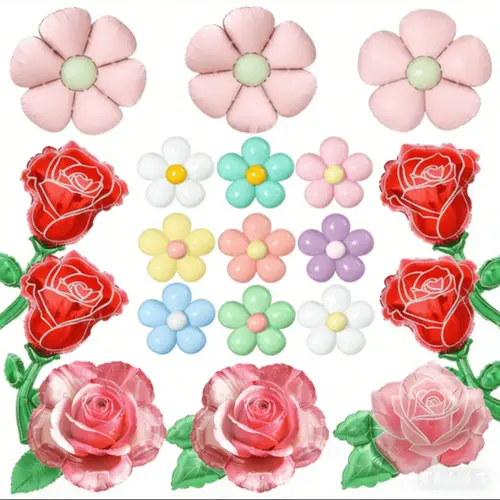 Květinové fóliové balónky