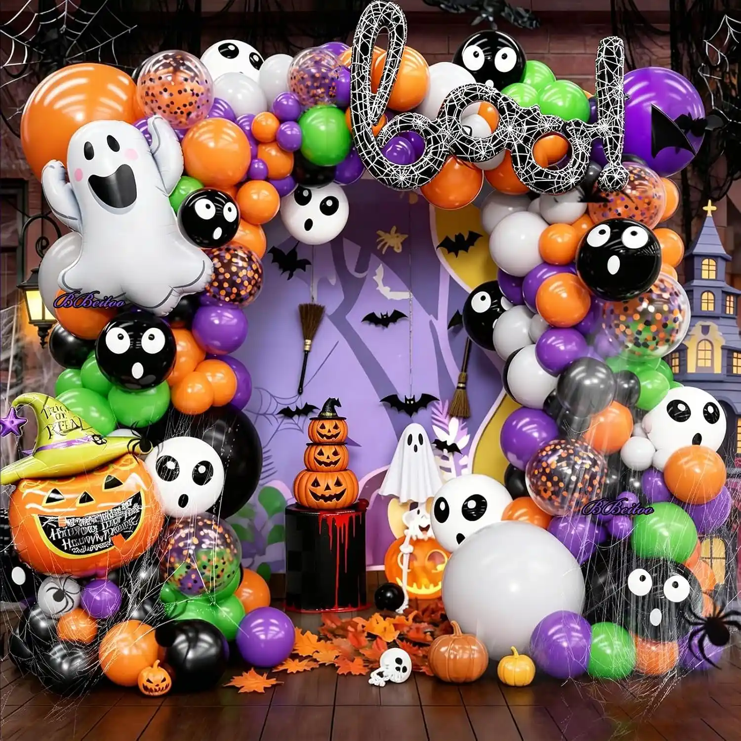 Sada halloweenských balónových girland