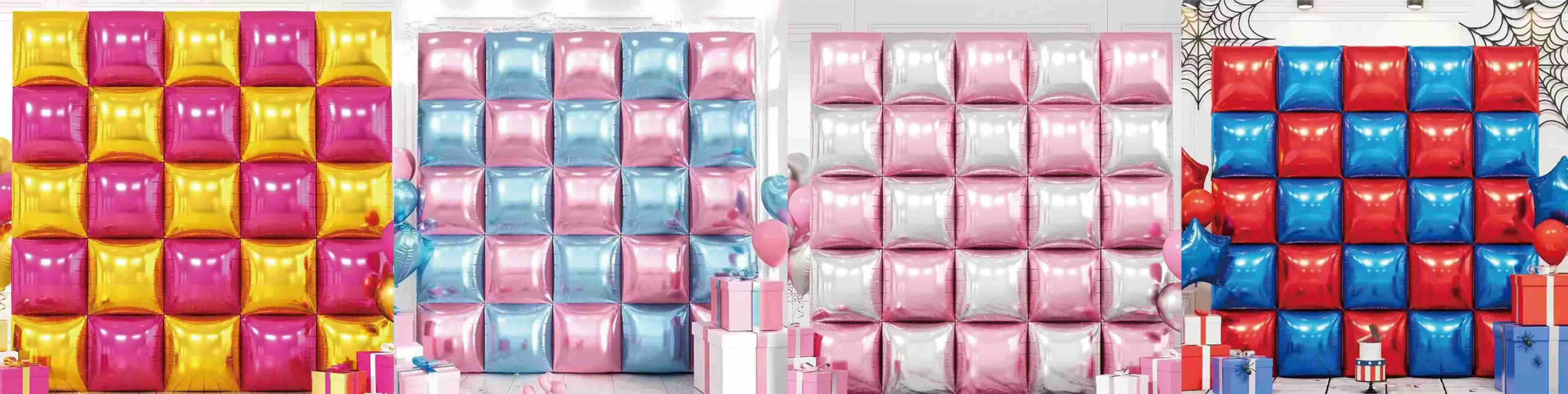 Square foil balloons