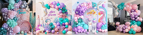 Mermaid balloon arch