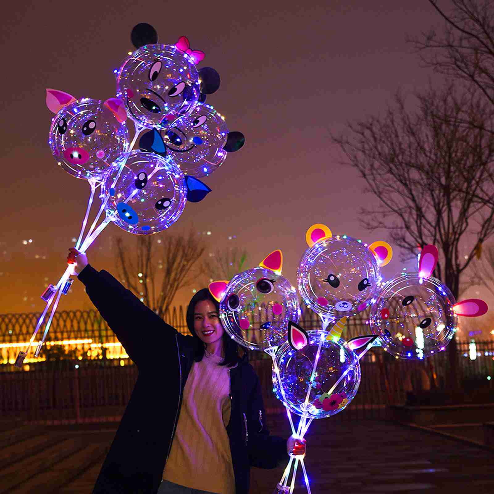 LED rukojeť bobo balón