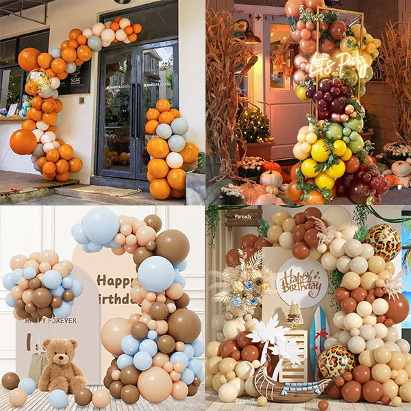 Retro barevný balón girland sada