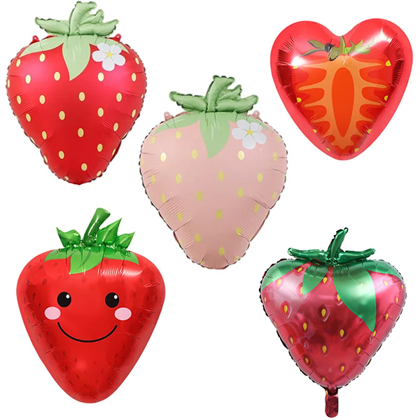 Balónek z jahodové fólie